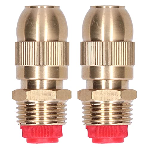 Culnflun Einstellbare Messingwasser Sprinklerdüse 2pcs G1/2 männlicher Gewinde Garten Rasensprühkopf zur Bewässerung Wasserkühlung in Gärten Rasenflächenhäuser von Culnflun