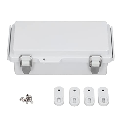 Culnflun Elektrischer Kasten, ABS-Edelstahl-Anschlusskasten, Outdoor-DIY-Elektronikgehäuse, IP67, Grau, 100 x 200 x 70 mm, für Rasen- und Gartenprojekte von Culnflun