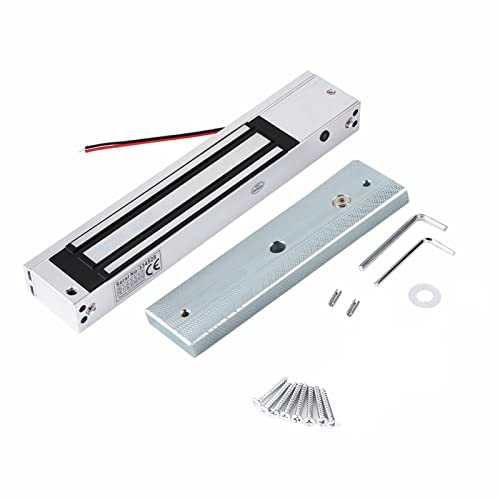 Culnflun Elektrisches Magnet -Türschloss, 280 kg starke Kraft Zugang für elektronische Türschloss für Holzglas Metall Silber schwarz 25 cm von Culnflun