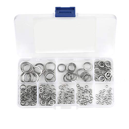 Culnflun Federspeise -Sortiment -Kit, 180pcs M2 bis M10 304 Lock Waschmaschine Set Edelstahl -Waschmaschinen für DIY -Hausreparatur Industriewartung von Culnflun