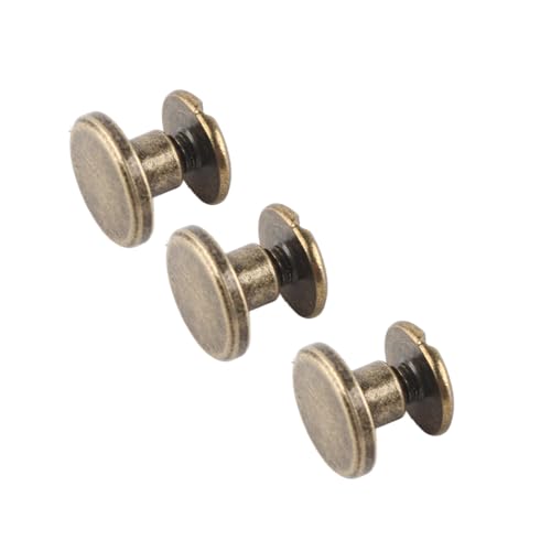 Culnflun Flache Kopfkupfer -Messingschrauben Muttern Nieten Lederkappe Accessoire 20pcs Langable Anti -Befestigungselemente für DIY -Gepäckkleidung Reparatur 5 mm 6,5 mm 8mm Option (5mm) von Culnflun