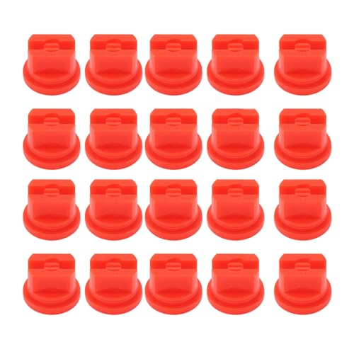 Culnflun Flat Fan Spray Tip 20 PCS 110 Degree Uniform Spray Distribution Nozzle for Agricultural Spraying Machine Plastic Durable Atomizing Nozzles (04) von Culnflun