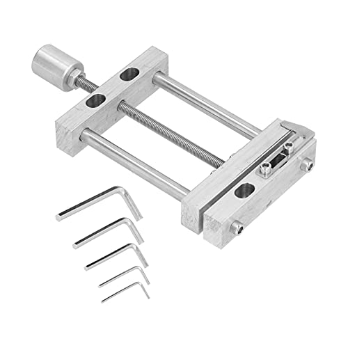 Culnflun Flat Vise, Press Vise Mini Clamp Metal Table Drill Tool Hex Wrench Woodworking Crafting Precision Work Aluminium Alloy 200mm Length 90mm Opening von Culnflun