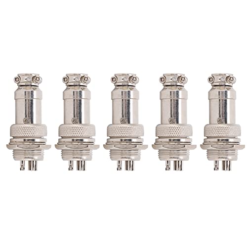 Culnflun GX16 Aviation Plug Connector 5pcs männliche weibliche Panel -Power -Chassis -Metallanschläge Zinkplattierte Messingmutter 450V 5a für Datenerfassungssysteme Neigungsmittel (5PIN) von Culnflun