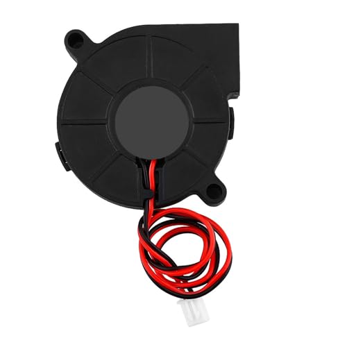 Culnflun Kühlventilator, Hochgeschwindigkeits -Blow -Turbofan -Kühler -Kit mit 2 Stiftanschluss 50 mm Radial für 3D -Drucker Kühlkörper Extruder Teile Schwarz (12V) von Culnflun