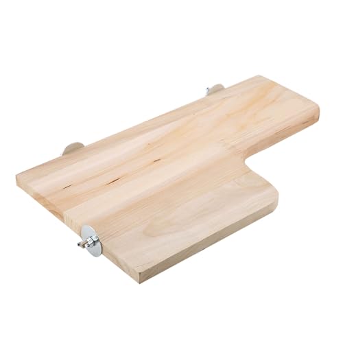 Culnflun L -Form Kleiner Haustier Holzständer Plattform Spielzeug Holz springen Klettern Sprungbrettspielzeug für Hamster Eichhörnchen Papageien 33,5 x 19,5 x 1,3 cm von Culnflun