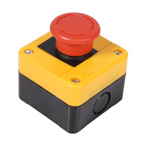 Culnflun NOT AUS Schalter 660V 10A robuster Kunststoff Metall Notstopftaster mit Pilzkopf 1 NO + 1 NC DPST s für Industriesteuerungen elektromagnetische Starter Relais 1 Stü Culnflun NOT AUS Schalter 660V 10A robuster Kunststoff Metall Notstopftaster mit Pilzkopf 1 NO + 1 NC DPST s für Industriesteuerungen elektromagnetische Starter Relais 1 Stü von Culnflun