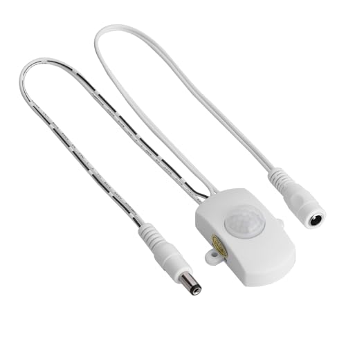 Culnflun PIR Infrarotbewegungssensor, einstellbare Verzögerung 5A DC 6 24V -Bewegungsdetektor für LED -Streifenbeleuchtung Automatische Steuerung Korridor Bad (Weiß) von Culnflun