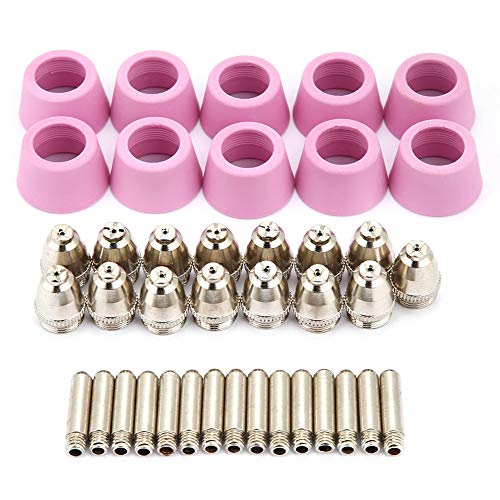 Culnflun Plasmaschneider Verbrauchsgüter Kit Langlebige Düsen Elektrodenbecher für SG55 AG60 Taschenlampe kompatibel mit Cut60 LGK60 P60 Plasmaschneider 40 Stück Set Culnflun Plasmaschneider Verbrauchsgüter Kit Langlebige Düsen Elektrodenbecher für SG55 AG60 Taschenlampe kompatibel mit Cut60 LGK60 P60 Plasmaschneider 40 Stück Set von Culnflun