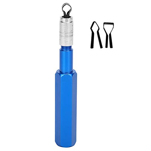 Culnflun Professionelle Bodenschweißwerkzeuge PVC Plastikschreimesser mit 3 Klingen ergonomischem Griff für industrielle Versorgung lebiger Aluminiumlegierblau 5,1 Zoll von Culnflun