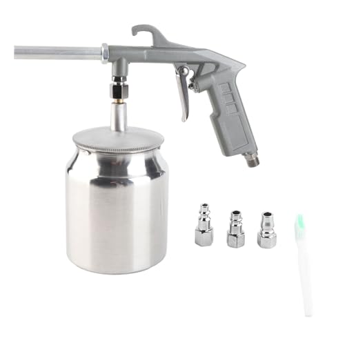 Culnflun Sandblaster Pistole, Luftsandsandstrahlungspraxis -Werkzeug -Set -Kit feines Sprühen für Glasschleifenflächen Polierentfernung 750 cm3 Aluminiumtopf von Culnflun