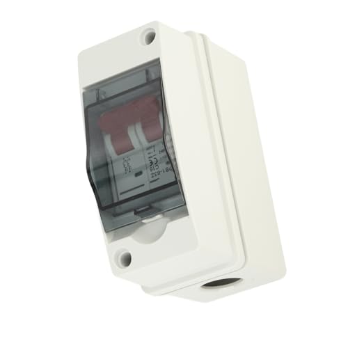 Culnflun Solar -Disconnect -Schalter Photovoltaik, Schaltungsisolator Miniatur RV Breaker Box DC500V IP65 Water Proof für Solar -Panel -Gitteranschließungssystem und Raster (16a) von Culnflun