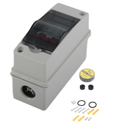 Culnflun Solar -Disconnect -Schalter Photovoltaik, Schaltungsisolator Miniatur RV Breaker Box DC500V IP65 Water Proof für Solar -Panel -Gitteranschließungssystem und Raster (20a) von Culnflun
