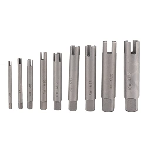 Culnflun Stahlhackblecherentferner, Stripper Schraubenhahnauszugssatz Hochgeschwindigkeitstahl professionelles Werkzeug für Industrie- und Hausreparaturen (9 PCs gesetzt) von Culnflun