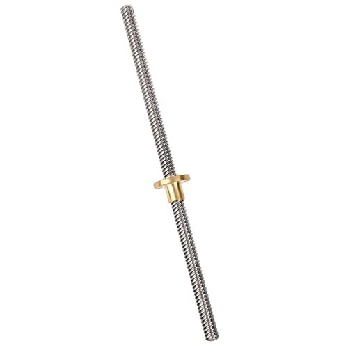 Culnflun T8 8mm Trapezoidal Edelstahl -Gewindestangenstabschraube Messingmutter für 3D -Drucker (250mm) von Culnflun