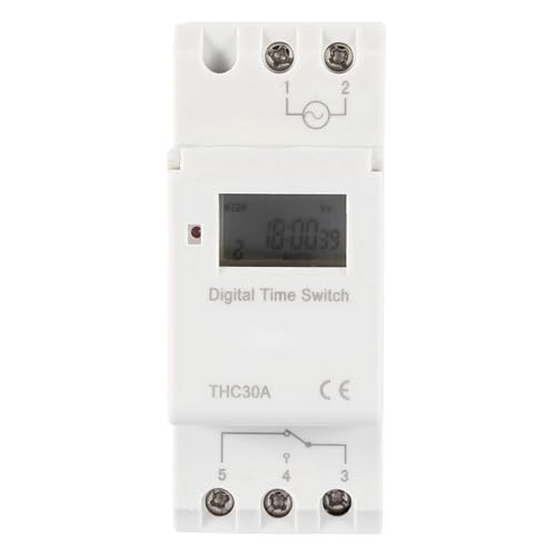 Culnflun THC 30A Digital Timer Switch, programmierbarer elektronischer Zeitsteuerungsschalter Industrial Grad Chip genaue Timing Power Backup Street Lamps Neon Lights Werbeschilder (220 V) von Culnflun