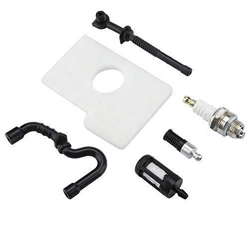 Culnflun Tune up Kit 017 018 MS170 MS180 Kettensägenluftfilter Zündkerze Kraftstofffilter Ölfilter Ölrohr Rohrrohr -Kit -Kettensägen -Schnur Trimmer Teil von Culnflun