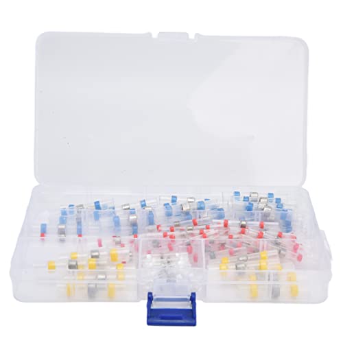 Culnflun Wärmeschrink -Butt -Anschluss -Kit, 100 -pcs -Lötdrahtanschluss Elektrische Klemmen Isoliert farbcodierte Drahtanschlüsse Automobilmarine von Culnflun