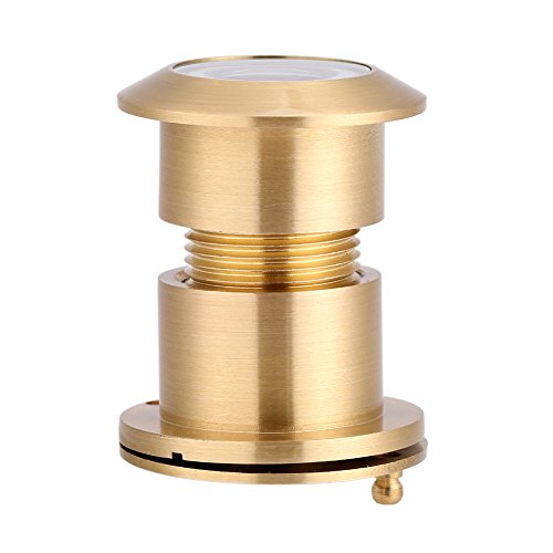 Culnflun Weitwinkel -Tür -Zuschauer, 28 -mm -Tür -Gucklochkamera mit Hochleistungs -Datenschutzabdeckung gebürstet Chrom Wide Sehwinkelloch für Home -Hardware und Schlösser zu Haus (Gold) von Culnflun