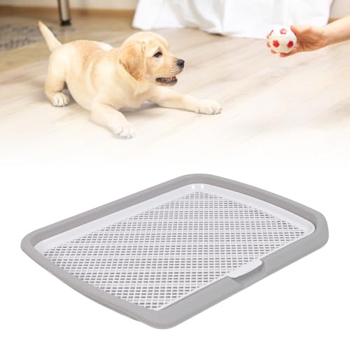 Culnflun Welpen Töpfchentraining -Tablett abnehmbare waschbare Mesh Hunde Pee Pad Halter Tablett für kleine Rassen Hunde im Innenbereich im Freien Gebrauch Gebrauch dauerhafte PP P (Grau) von Culnflun
