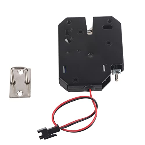 Elektrisches Schloss ohne Erkennung von Schalter, DC 12V 2A Elektromagnetische Elektromanerschaltschrank Schubladen Schloss Verstellbare Elastizität für Schubladen Locker Latch von Culnflun