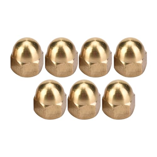Messingkappe Nüsse, runde Kopf -Hexagon -Nuss -Set -Fahrzeugverbessere für Autos Dreiradfahrzeuge M3 M4 M5 M6 M8 M12 (M6 (20pcs)) von Culnflun