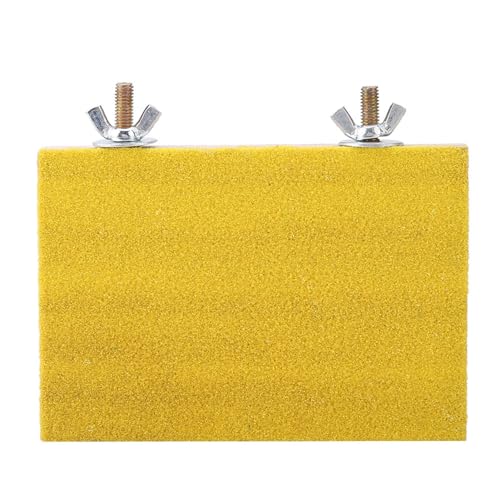Vogelperch -Standplattform Spielzeugspielplatz Mahlen für Haustier -Papageien Hamster Eichhörnchen Holz Safe Nicht rot gelb 3,54 x 5,12 Zoll (Yellow) von Culnflun