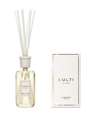 Culti Diffusore Stile White Label Mediterranea aus transparentem Glas, Duftrichtung: holzig, Inhalt: 500 ml, PDASWLMED0500MTRA0000 von Culti