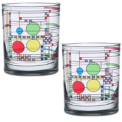 Frank Lloyd Wright DOF Double Old Fashioned Glas 400 ml (2 Stück, Coonley Spielhaus) von Culver