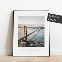 San Francisco Wandkunst, Print, Kalifornien Poster, Golden Gate Boho Wanddekor, Vintage-stil Ozean Kunst von CulverAndCambridge