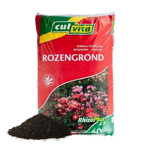 Culvita - Rosenerde 40 Liter - Blumenerde für Rosen geeignet - inklusive RhizoPlus Wurzelverbesserer von La Green Touch