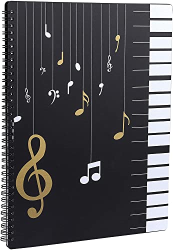 Musiknoten-Ordner im A4-Format, Notizbuch, mit 20 Taschen, beschreibbar, für Musiknoten, für Klanggeräte von Cumay