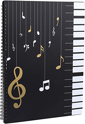 Cumay Musiknoten-Ordner im A4-Format, Notizbuch mit 20 Taschen, beschreibbar, für Musiknoten, für Klanggeräte von Cumay