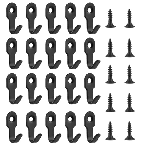Cumnvulnt 20 Stück Mini Garderobenhaken, Haken zum Schrauben, Deckenhaken Schlüsselhaken Haken Schwarz Mit 20 Schrauben für Schlafzimmer Badezimmer Küche Schal Schlüssel Cumnvulnt 20 Stück Mini Garderobenhaken, Haken zum Schrauben, Deckenhaken Schlüsselhaken Haken Schwarz Mit 20 Schrauben für Schlafzimmer Badezimmer Küche Schal Schlüssel von Cumnvulnt
