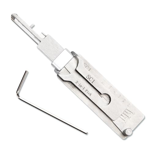 Master Key Decoder Lockpicking Tool, 2 in 1 Edelstahl Lock Pick Lock Picking Kit, Professional Locksmith Tools for Home Door Car Repair Maintenance Master Key Decoder Lockpicking Tool, 2 in 1 Edelstahl Lock Pick Lock Picking Kit, Professional Locksmith Tools for Home Door Car Repair Maintenance von Cumnvulnt