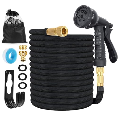 Flexibler Gartenschlauch mit 8 Funktionen | Ausziehbarer Wasserschlauch für Bewässerung, Gartenreinigung, Autowäsche, Gießen | 1/2 und 3/4 Zoll Verkupferungsanschlüsse Flexibler Gartenschlauch mit 8 Funktionen | Ausziehbarer Wasserschlauch für Bewässerung, Gartenreinigung, Autowäsche, Gießen | 1/2 und 3/4 Zoll Verkupferungsanschlüsse von Cunbayi