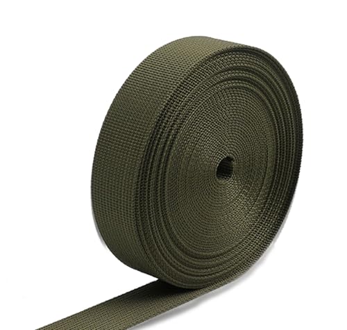 Cunegra Tree Ties Robuste Baumstützpfähle, 20 m x 2 cm, salbeigrün, Nylon-Gurtband für Pflanzenbinder, Hängematte und Gepäck, Gartenpfähle, Baumpfähle und Krawatten von Cunegra