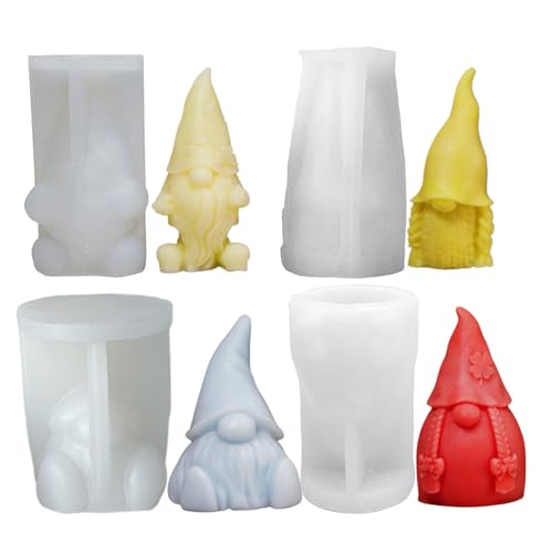 4pcs Weihnachtsilikonformen, 3D -Weihnachtsknon -Kerzenformen für Kerzen, die DIY -Ornamentform einfach Freisetzung machen, Silikon 4pcs Weihnachtsilikonformen, 3D -Weihnachtsknon -Kerzenformen für Kerzen, die DIY -Ornamentform einfach Freisetzung machen, Silikon von Cunlvyyds