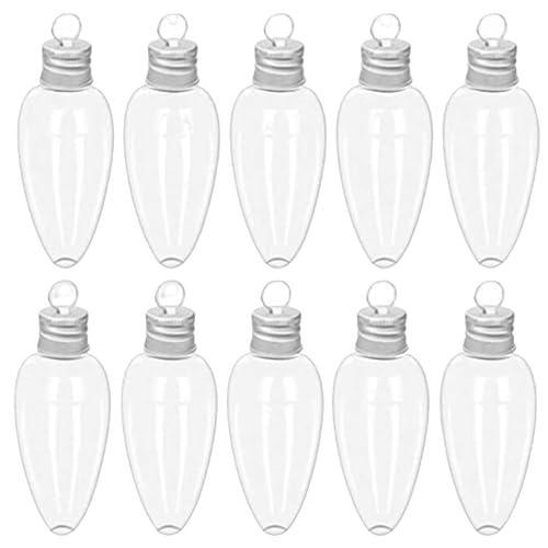 Cunlvyyds 10pcs klare Plastikornamente 1.4x3, 4 Zoll klare Weihnachtsschmuck Füllbare Plastik -Glühbirnen für Handwerkshänge für Weihnachten, Weihnachten Cunlvyyds 10pcs klare Plastikornamente 1.4x3, 4 Zoll klare Weihnachtsschmuck Füllbare Plastik -Glühbirnen für Handwerkshänge für Weihnachten, Weihnachten von Cunlvyyds