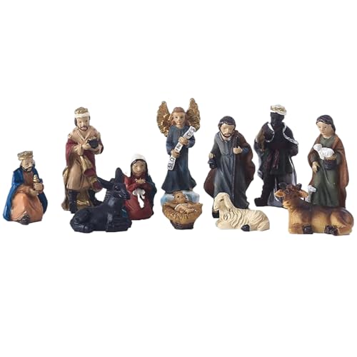 Cunlvyyds Krippe Set 11pcs/Set realistische Krippenszene mit Jesus und Tieren Harzharzschmuck traditionelle Weihnachtsdekoration für Wohnkultur, Sets und Figuren Cunlvyyds Krippe Set 11pcs/Set realistische Krippenszene mit Jesus und Tieren Harzharzschmuck traditionelle Weihnachtsdekoration für Wohnkultur, Sets und Figuren von Cunlvyyds