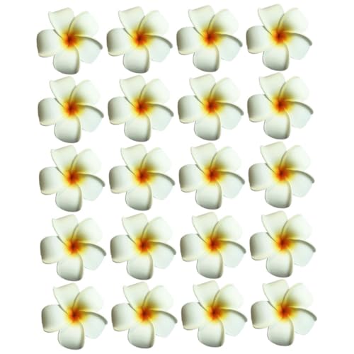 Cunlvyyds Künstliche Pflumeriablüten weißes Schaumwasser schwimmende falsche Blumendekoration für Pool 20pcs, schwimmende Pflumeria -Blüten von Cunlvyyds