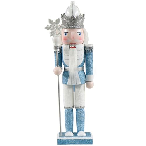 Cunlvyyds Nussknacker Weihnachtsdekor 12 Zoll Holz Nussknacker -Figuren King Hold Hold Cane Traditionelle süße Figuren für Weihnachtsdekorationen Tisch Ornament Style2, Weihnachtsdekoration von Cunlvyyds