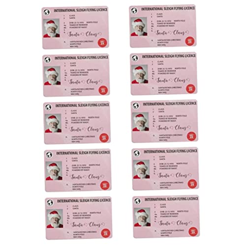 Cunlvyyds Santa Claus Flying Lizenz Weihnachtslöser Lost Fliegender Führerschein für Weihnachten Ornament 10pcs Style6, Weihnachtskarte Cunlvyyds Santa Claus Flying Lizenz Weihnachtslöser Lost Fliegender Führerschein für Weihnachten Ornament 10pcs Style6, Weihnachtskarte von Cunlvyyds