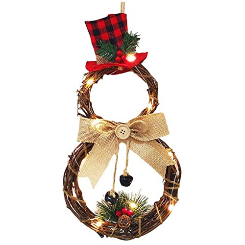 Cunlvyyds Weihnachtskranz mit LED Lichtern Sie Weihnachtsleuchten Schneemannkranz 2 m 20 LEDs Batterie für Weihnachten Party Dekor ohne Batteriestil1 mit LED -Leuchten Cunlvyyds Weihnachtskranz mit LED Lichtern Sie Weihnachtsleuchten Schneemannkranz 2 m 20 LEDs Batterie für Weihnachten Party Dekor ohne Batteriestil1 mit LED -Leuchten von Cunlvyyds
