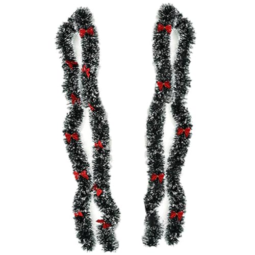 Cunlvyyds Weihnachtskunststoffgirlande 2pcs 78, 7 Zoll 24 rote Bogenknoten DIY Weihnachtsgirland Cunlvyyds Weihnachtskunststoffgirlande 2pcs 78, 7 Zoll 24 rote Bogenknoten DIY Weihnachtsgirland von Cunlvyyds
