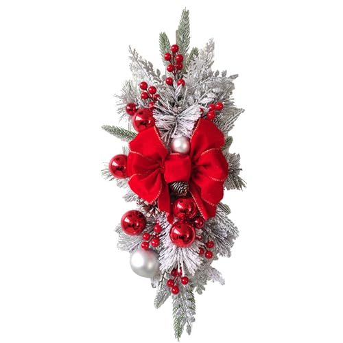 Cunlvyyds Weihnachtstreppe Swag 17.72x9.84 Zoll schnurloser Prelit -Weihnachtskranz für Treppenbirgsverkleidungen mit LED -Tränendropfengirlande für Wohnkultur, Kranz Cunlvyyds Weihnachtstreppe Swag 17.72x9.84 Zoll schnurloser Prelit -Weihnachtskranz für Treppenbirgsverkleidungen mit LED -Tränendropfengirlande für Wohnkultur, Kranz von Cunlvyyds