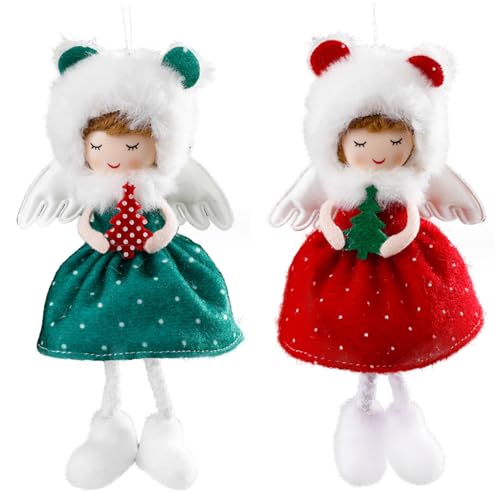 Engel Ornamente für Weihnachtsbaum 2 PCS süße Weihnachtsmotion Dekorative Engel Puppe Hanging Sleeping Face Weihnachtsdekorationen für Home Wrader Party, Ornamente Engel Ornamente für Weihnachtsbaum 2 PCS süße Weihnachtsmotion Dekorative Engel Puppe Hanging Sleeping Face Weihnachtsdekorationen für Home Wrader Party, Ornamente von Cunlvyyds