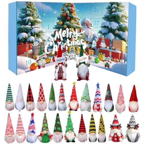 GNOME -Adventskalender 2025, exquisite Weihnachtsab Adventskalender mit 24 Gnomen, Sammel Weihnachtsfiguren Dekorationen, Urlaubsgeschenke, Gnom -Kalender von Cunlvyyds