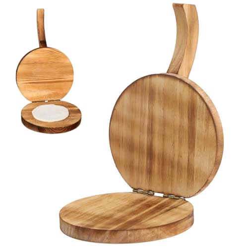 Holz-Tortilla-Presse, runde Mehl-Tortilla-Presse 5, 5-Zoll-Arbeitssparteig mit Griff, wiederverwendbarer Hersteller für die Küche. von Cunlvyyds