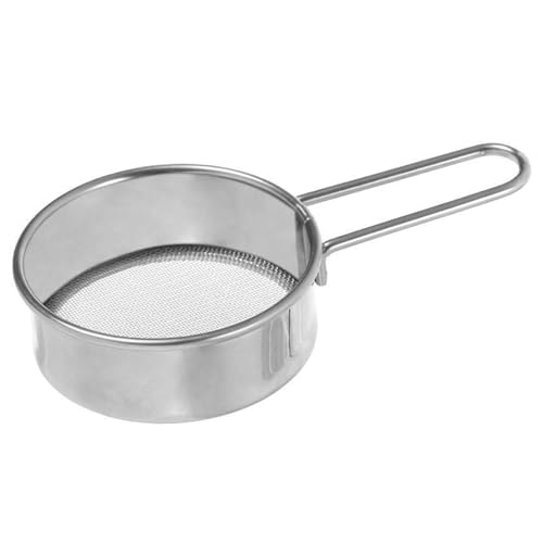 Mehlsieb, Mini-Sieb aus Edelstahl mit langem Griff, feinmaschiges Sieb zum Backen, für Pulver, Zucker und Kaffee, Pasta, Teesieb, Durchmesser 2, 5 Zoll. von Cunlvyyds